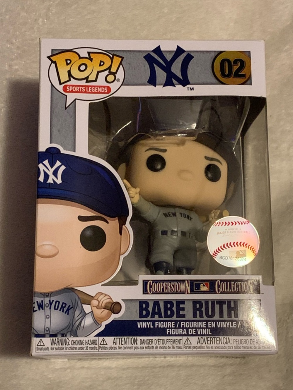 Babe Ruth MLB New York Yankees Funko Pop #02 in Box. Never Opened
